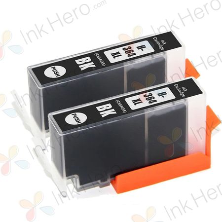 Pack de 2 HP 364XL (CN684EE) cartouches d'encre compatibles haute capacité noir (Ink Hero)