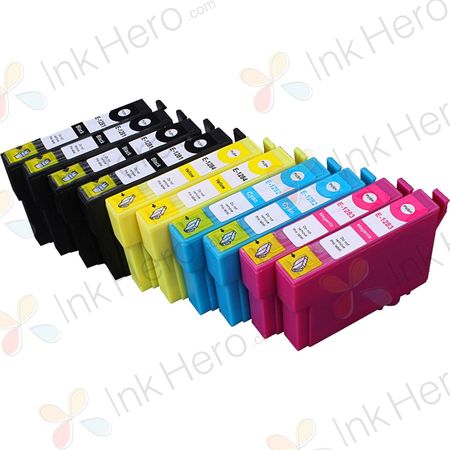 Pack de 10 Epson T1285 cartouches d'encre compatibles (Ink Hero)