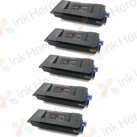 Pack de 5 Kyocera TK-3150 toner compatibles noir (Ink Hero)