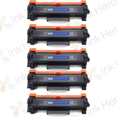 Pack de 5 Brother TN2420 toner compatibles haute capacité noir (Ink Hero)