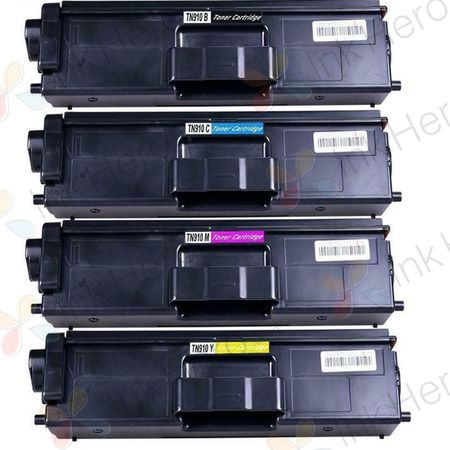 Pack de 4 Brother TN910 toner compatibles ultra haute capacité (Ink Hero)